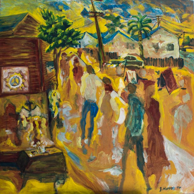 #28,, Venice, CA, Canal Festival, 1974, Lacquer 48x48